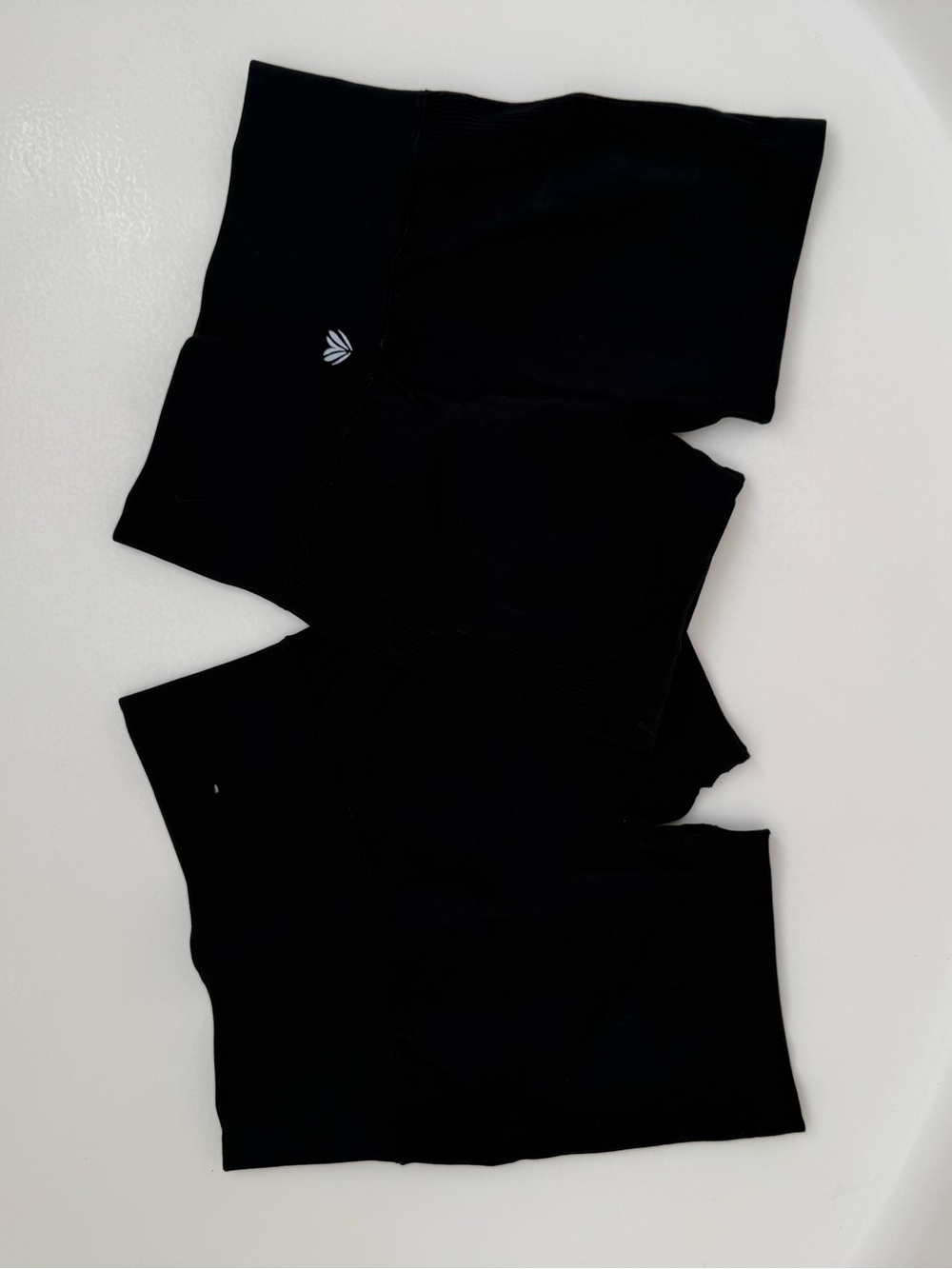 Forever 21 Black High-Waist Ribbed Bike Shorts
